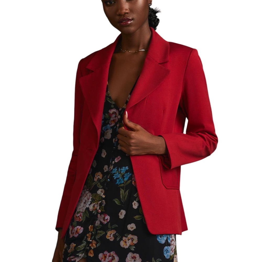Like new! Maeve Petite Slim Red Blazer